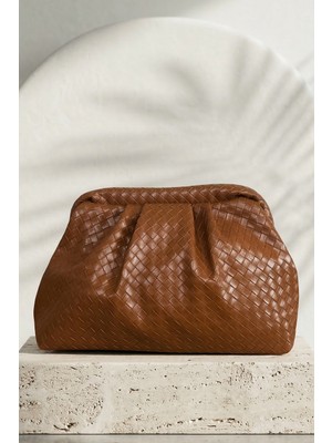 inStyle Örgü Desen Dokulu Taba Clutch Çanta