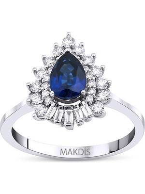 Makdis Pırlanta 1.40 Karat Safir Pırlanta Yüzük