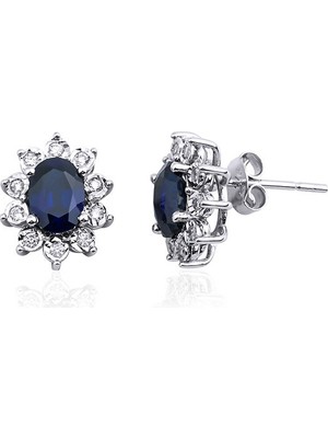 Makdis Pırlanta 2.25 Karat Safir Pırlanta Küpe