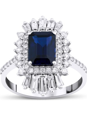 Makdis Pırlanta 3.05 Karat Safir Pırlanta Yüzük