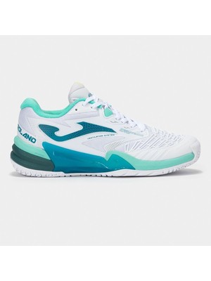 Joma Roland Lady 24 Toprak & Sert Kort Kadın Tenis Ayakkabısı – Beyaz / Turkuaz