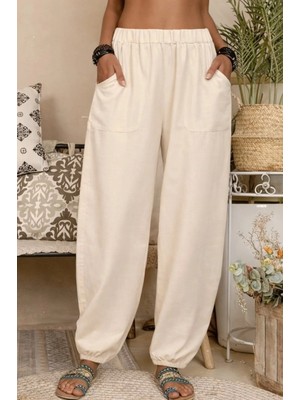 Pileli Store Pilelistore- Kadın Yüksek Bel Cep Detaylı Pantolon