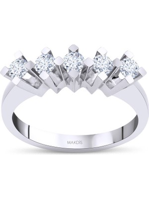 Makdis Pırlanta 0.40 Karat Beştaş Pırlanta Yüzük