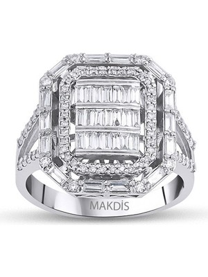 Makdis Pırlanta 0.85 Karat Baget Pırlanta Yüzük