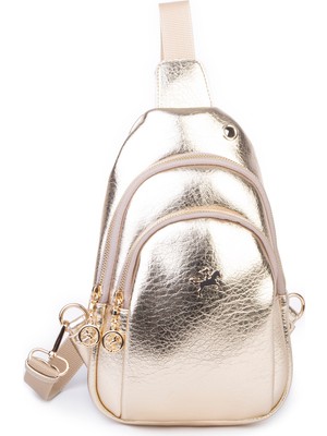 Nas Bag Kadın Crossbody Bag Bel ve Body Bag Altın Victoria