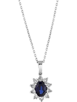 Makdis Pırlanta 1.10 Karat Safir Pırlanta Kolye
