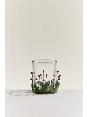 Paşabahçe Berry Metal Tealight Mumluk Kırmızı Yeşil - 1 Adet