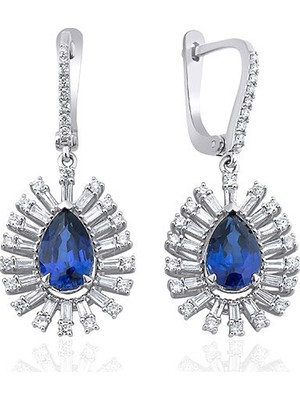 Makdis Pırlanta 4.90 Karat Safir Pırlanta Küpe