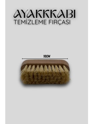 Onur Lostra Tipi At Kılı Ayakkabı Temizleme Fırçası Profesyonel Süet Ayakkabı Bakım Fırçası Sert 10CM
