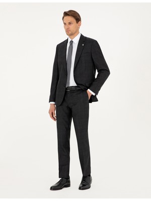 Pierre Cardin Erkek Antrasit Slim Fit Yün Takım Elbise 50294239-VR006