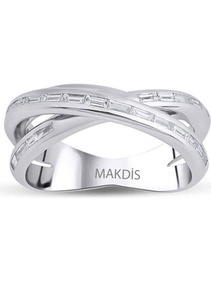 Makdis Pırlanta 0.60 Karat Baget Pırlanta Yüzük