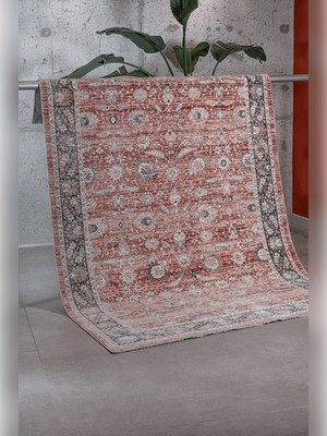 Apex Ambiance 2961 Red Sıcak Renk Tonlarını Etnik Desenler ile Buluşturan Yumuşak Tuşeli Makine Halısı