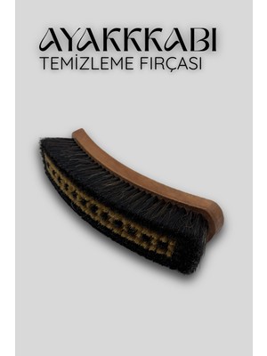 Onur Lostra Tipi At Kılı Ayakkabı Temizleme Fırçası Profesyonel Deri Ayakkabı Bakım Parlatma Fırçası 23CM