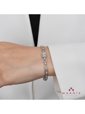 Makdis Pırlanta 0.75 Karat Baget Pırlanta Bileklik