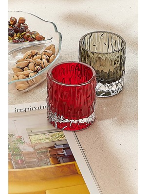Paşabahçe Kabuk Tealight Mumluk 7 cm Kırmızı - 1 Adet