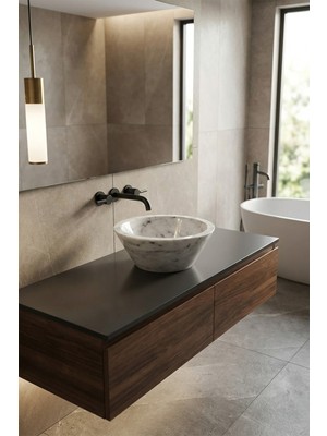 Deconore Doğal Mermer El Yapımı Çanak Lavabo