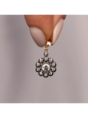 Hakan Mücevherat Baget Mavi Taşlı 14 Ayar Altın Kolye Ucu