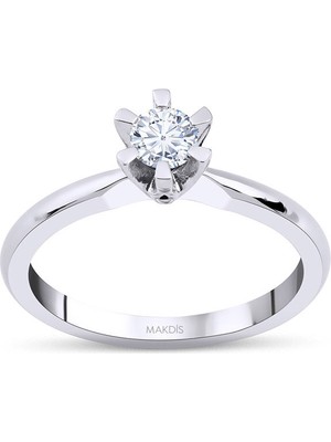 Makdis Pırlanta 0.15 Karat Hrd Sertifikalı Tektaş Pırlanta Yüzük