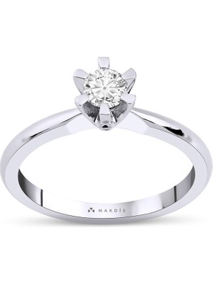 Makdis Pırlanta 0.25 Karat Hrd Sertifikalı Tektaş Pırlanta Yüzük