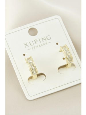 Kocadal Xuping Kare Zirkon Taşlı Lüks Çelik Küpe