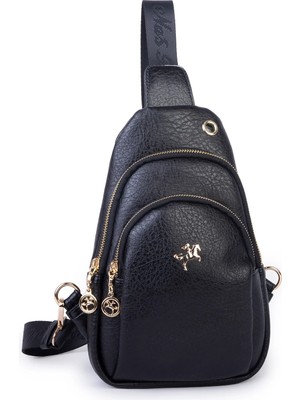 Nas Bag Kadın Crossbody Bag Bel ve Body Bag Siyah Victoria