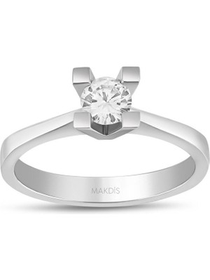 Makdis Pırlanta 0.30 Karat Hrd Sertifikalı Tektaş Pırlanta Yüzük