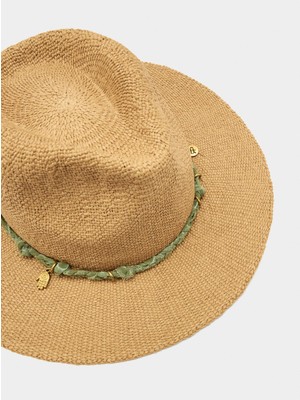 Parfois Kadın Kordonlu ve Süslemeli Hasır Efektli Şapka
