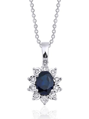 Makdis Pırlanta 1.05 Karat Safir Pırlanta Kolye