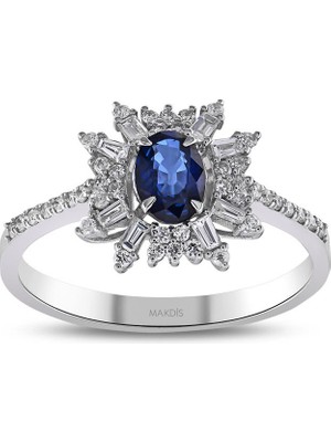 Makdis Pırlanta 1.00 Karat Safir Pırlanta Yüzük