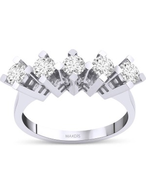 Makdis Pırlanta 0.75 Karat Beştaş Pırlanta Yüzük