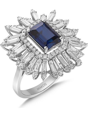 Makdis Pırlanta 3.85 Karat Safir Pırlanta Yüzük