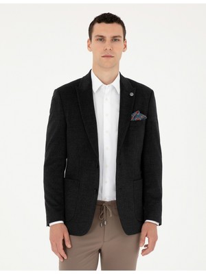 Pierre Cardin Erkek Antrasit Slim Fit Ceket 50296044-VR006
