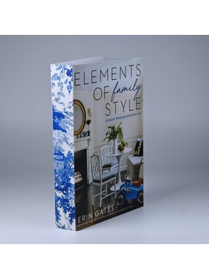 Kethuda Concept Elements Mavi Beyaz Dekoratif Kitap Kutu