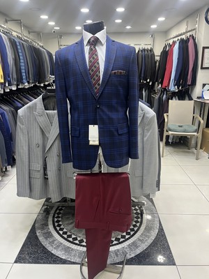 Massaro Yün Veya Pamuk Kombınlı  Erkek Takım Elbise