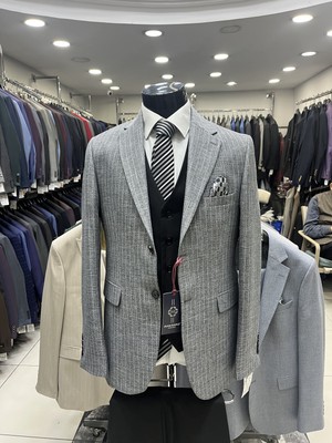 Massaro Yün Veya Pamuk Kombınlı  Erkek Takım Elbise