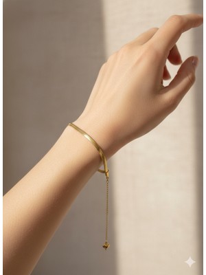 Belirtilmemiş Italyan Zincir Bileklik Gold Renk , Çelik Bileklik