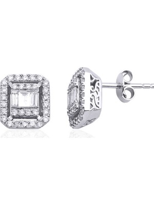 Makdis Pırlanta 0.65 Karat Baget Pırlanta Küpe