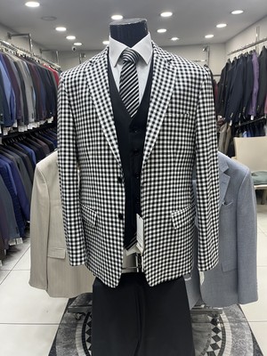 Massaro Yün Veya Pamuk Kombınlı  Erkek Takım Elbise