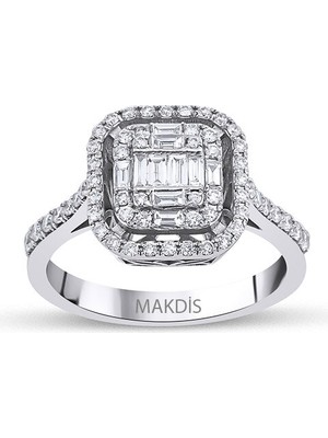 Makdis Pırlanta 0.60 Karat Baget Pırlanta Yüzük