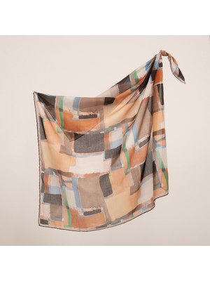 Piramit Naturel Eşarp | Renk Katmanları