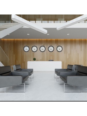 Venüs Shopping Prime Siyah Dünya Saat Seti 5’li 36 cm Metal