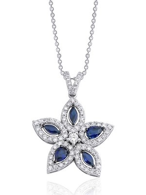 Makdis Pırlanta 1.30 Karat Fantezi Markiz Pırlanta Kolye