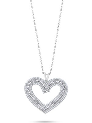 Makdis Pırlanta 1.05 Karat Kalpli Tasarım Pırlanta Kolye