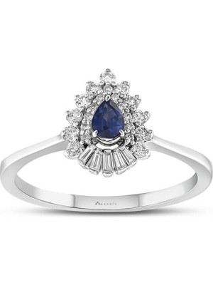 Makdis Pırlanta 0.60 Karat Safir Pırlanta Yüzük