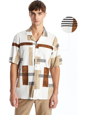 Lc Waikiki Yeni Sezon Regular Fit Kısa Kollu Desenli Erkek Gömlek
