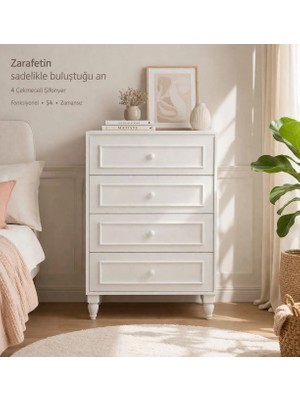 Venatto Romantic 4 Çekmeceli ŞIFONYER(%100MDF)