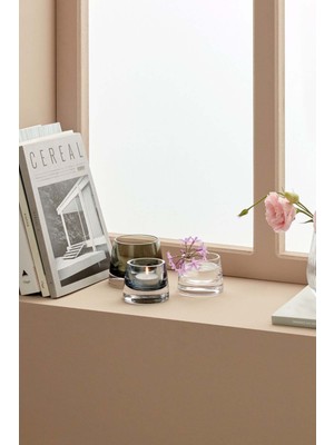 Paşabahçe Joy Orta Boy Çelik Mavi Cam Mumluk - 1 Adet