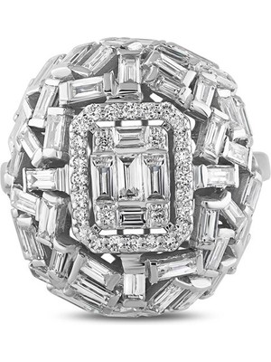 Makdis Pırlanta 1.90 Karat Baget Pırlanta Yüzük