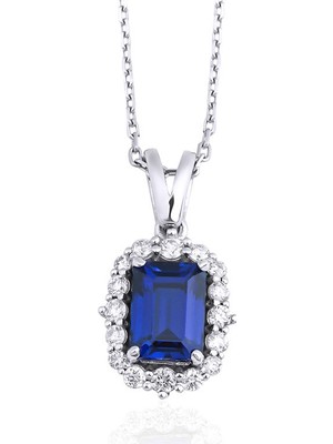 Makdis Pırlanta 1.60 Karat Safir Pırlanta Kolye