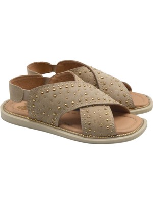 Venüs Kadın Süet Deri Taş Espadril Sandalet 2512204Y